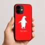 כיסוי בעיצוב אישי עם השם שלך לדגם - Apple iPhone 16e בעיצוב פינגווין