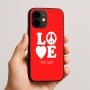 כיסוי בעיצוב אישי עם השם שלך לדגם - Apple iPhone 16e בעיצוב אהבה