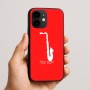 כיסוי בעיצוב אישי עם השם שלך לדגם - Apple iPhone 16e בעיצוב סקסופון