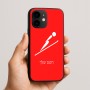 כיסוי בעיצוב אישי עם השם שלך לדגם - Apple iPhone 16e בעיצוב קפיצת סקי אולימפית