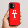 כיסוי בעיצוב אישי עם השם שלך לדגם - Apple iPhone 16e בעיצוב אנק - מפתח החיים המצרי