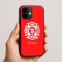 כיסוי בעיצוב אישי עם השם שלך לדגם - Apple iPhone 16e בעיצוב כבאי - תגית