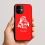 כיסוי בעיצוב אישי עם השם שלך לדגם - Apple iPhone 16e בעיצוב סנטה קלאוס