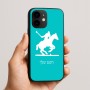 כיסוי בעיצוב אישי עם השם שלך לדגם - Apple iPhone 16e בעיצוב שחקן פולו - סוס