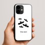כיסוי בעיצוב אישי עם השם שלך לדגם - Apple iPhone 16e בעיצוב עטלפים