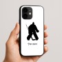 כיסוי בעיצוב אישי עם השם שלך לדגם - Apple iPhone 16e בעיצוב הוקי שוערים