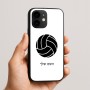 כיסוי בעיצוב אישי עם השם שלך לדגם - Apple iPhone 16e בעיצוב כדור כדורעף