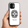 כיסוי בעיצוב אישי עם השם שלך לדגם - Apple iPhone 16e בעיצוב כבאי - תגית