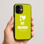 כיסוי בעיצוב אישי עם השם שלך לדגם - Apple iPhone 16e בעיצוב אוהב את החברה שלי
