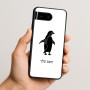 כיסוי בעיצוב אישי עם השם שלך לדגם - Google Pixel 10 5G בעיצוב פינגווין