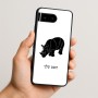 כיסוי בעיצוב אישי עם השם שלך לדגם - Google Pixel 10 5G בעיצוב קרנף