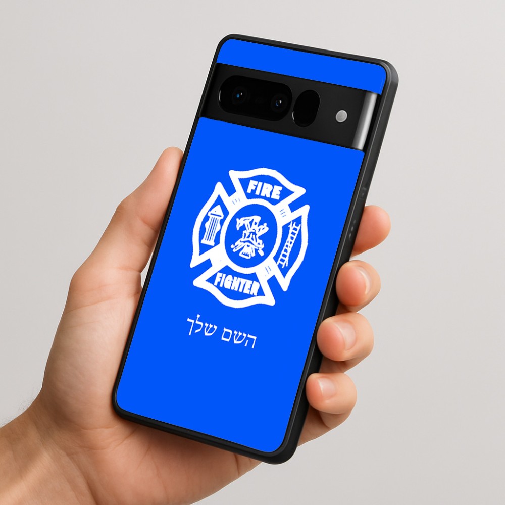 כיסוי בעיצוב אישי עם השם שלך לדגם - Google Pixel 10 Pro 5G בעיצוב כבאי - תגית
