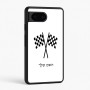 כיסוי בעיצוב אישי עם השם שלך לדגם - Google Pixel 6 5G בעיצוב דגל המירוץ