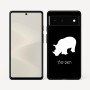 כיסוי בעיצוב אישי עם השם שלך לדגם - Google Pixel 6 5G בעיצוב קרנף
