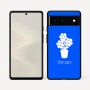 כיסוי בעיצוב אישי עם השם שלך לדגם - Google Pixel 6 5G בעיצוב פרח