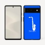 כיסוי בעיצוב אישי עם השם שלך לדגם - Google Pixel 6 5G בעיצוב סקסופון