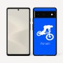 כיסוי בעיצוב אישי עם השם שלך לדגם - Google Pixel 6 5G בעיצוב רוכב אופניים