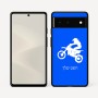כיסוי בעיצוב אישי עם השם שלך לדגם - Google Pixel 6 5G בעיצוב מוטוקרוס