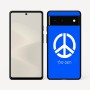 כיסוי בעיצוב אישי עם השם שלך לדגם - Google Pixel 6 5G בעיצוב סמל השלום