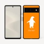 כיסוי בעיצוב אישי עם השם שלך לדגם - Google Pixel 6 5G בעיצוב פינגווין