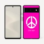 כיסוי בעיצוב אישי עם השם שלך לדגם - Google Pixel 6 5G בעיצוב סמל השלום