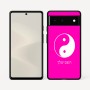 כיסוי בעיצוב אישי עם השם שלך לדגם - Google Pixel 6 5G בעיצוב סמל יינג יאנג