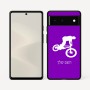 כיסוי בעיצוב אישי עם השם שלך לדגם - Google Pixel 6 5G בעיצוב רוכב אופניים