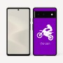 כיסוי בעיצוב אישי עם השם שלך לדגם - Google Pixel 6 5G בעיצוב מוטוקרוס