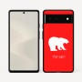 כיסוי בעיצוב אישי עם השם שלך לדגם - Google Pixel 6 5G בעיצוב דוב