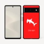 כיסוי בעיצוב אישי עם השם שלך לדגם - Google Pixel 6 5G בעיצוב כריש ראש פטיש