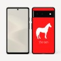 כיסוי בעיצוב אישי עם השם שלך לדגם - Google Pixel 6 5G בעיצוב סוס