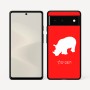 כיסוי בעיצוב אישי עם השם שלך לדגם - Google Pixel 6 5G בעיצוב קרנף