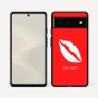כיסוי בעיצוב אישי עם השם שלך לדגם - Google Pixel 6 5G בעיצוב שפתיים - נשיקה