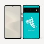 כיסוי בעיצוב אישי עם השם שלך לדגם - Google Pixel 6 5G בעיצוב אופנוע שלג