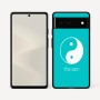 כיסוי בעיצוב אישי עם השם שלך לדגם - Google Pixel 6 5G בעיצוב סמל יינג יאנג