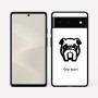 כיסוי בעיצוב אישי עם השם שלך לדגם - Google Pixel 6 5G בעיצוב פרצוף בולדוג