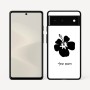 כיסוי בעיצוב אישי עם השם שלך לדגם - Google Pixel 6 5G בעיצוב פרח היביסקוס