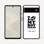 כיסוי בעיצוב אישי עם השם שלך לדגם - Google Pixel 6 5G בעיצוב נשקי את חבר שלי