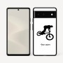 כיסוי בעיצוב אישי עם השם שלך לדגם - Google Pixel 6 5G בעיצוב רוכב אופניים