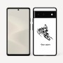 כיסוי בעיצוב אישי עם השם שלך לדגם - Google Pixel 6 5G בעיצוב אופנוע שלג