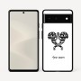 כיסוי בעיצוב אישי עם השם שלך לדגם - Google Pixel 6 5G בעיצוב פרחי קרן