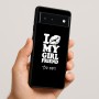 כיסוי בעיצוב אישי עם השם שלך לדגם - Google Pixel 6 5G בעיצוב לנשק את החברה שלי