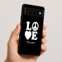 כיסוי בעיצוב אישי עם השם שלך לדגם - Google Pixel 6 5G בעיצוב אהבה