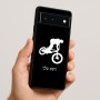 כיסוי בעיצוב אישי עם השם שלך לדגם - Google Pixel 6 5G בעיצוב רוכב אופניים