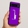 כיסוי בעיצוב אישי עם השם שלך לדגם - Google Pixel 6 5G בעיצוב סקסופון