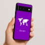 כיסוי בעיצוב אישי עם השם שלך לדגם - Google Pixel 6 5G בעיצוב מפת העולם