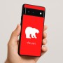 כיסוי בעיצוב אישי עם השם שלך לדגם - Google Pixel 6 5G בעיצוב דוב