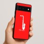 כיסוי בעיצוב אישי עם השם שלך לדגם - Google Pixel 6 5G בעיצוב סקסופון