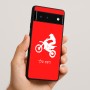 כיסוי בעיצוב אישי עם השם שלך לדגם - Google Pixel 6 5G בעיצוב מוטוקרוס