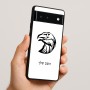 כיסוי בעיצוב אישי עם השם שלך לדגם - Google Pixel 6 5G בעיצוב ראש נשר